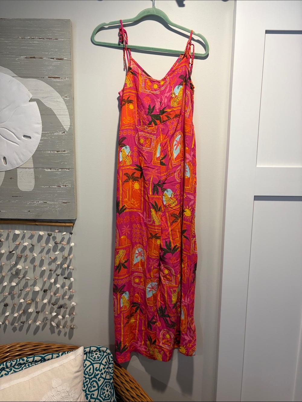 Old Navy Pink and Orange Tropical Jumpsuit - Picture 3 of 5
